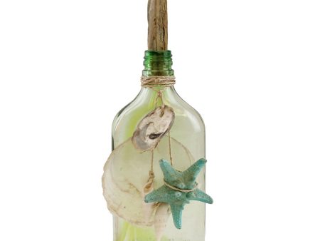 Flat Green Bottle with Shells Online