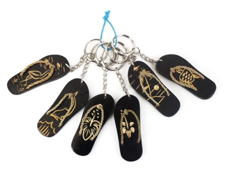 1.5 in. Wood Flip Flop Keychain, Set of 12 Online