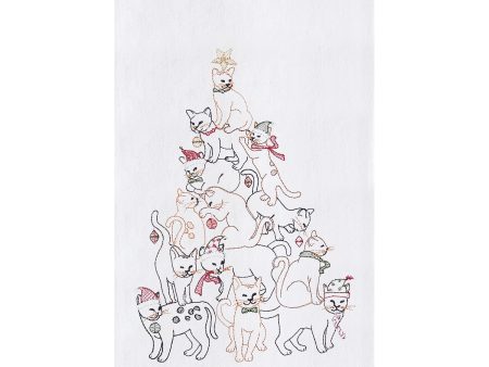 Cat Christmas Tree Kitchen Towel Online Sale