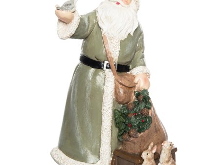 Woodland Santa & Sled Figurine For Cheap