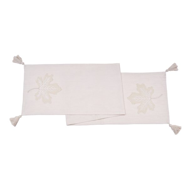 Neutral Maple Leaves Table Linens Discount