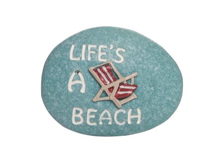 1.75 in. Polyresin Lifes A Beach Chair Pebble on Sale