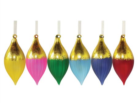 Boho Gold & Color Ornament, Asst. of 6 Supply