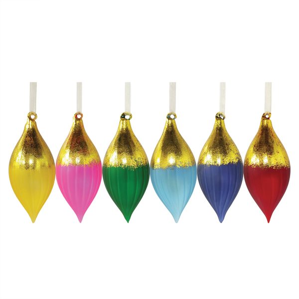 Boho Gold & Color Ornament, Asst. of 6 Supply