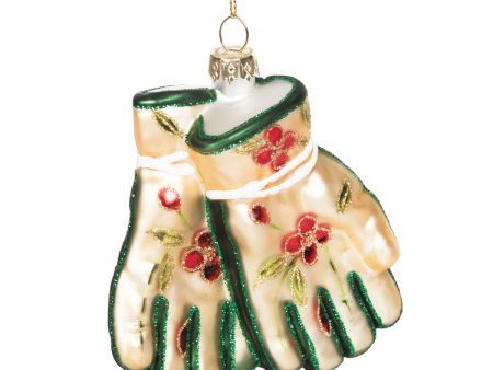 Blown Glass Garden Gloves Ornament Hot on Sale