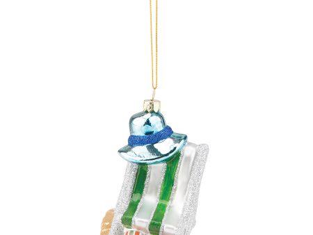 Blown Glass Beach Chair Ornament Online