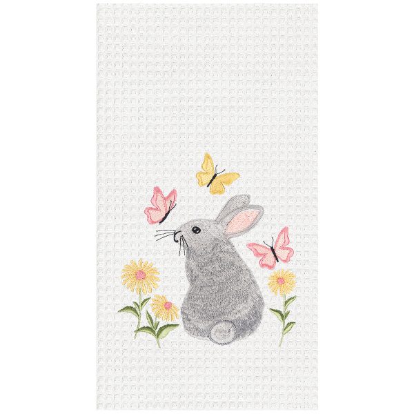 Spring Bunny & Butterflies Kitchen Towel Sale