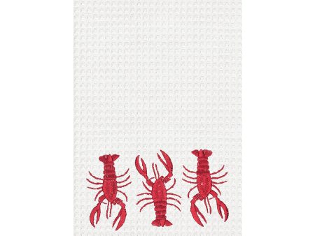 3 Lobsters Kitchen Towel on Sale