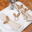 Natural Bunny Ears Napkin Ring, Set of 4 Online now