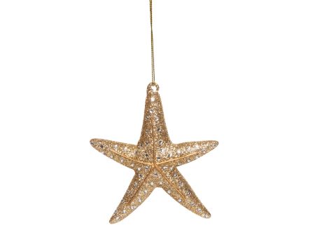 Blown Glass Gold Sea Star Ornament Online