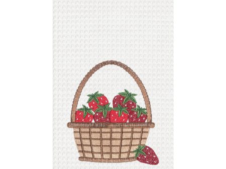 Strawberry Basket Kitchen Towel For Sale