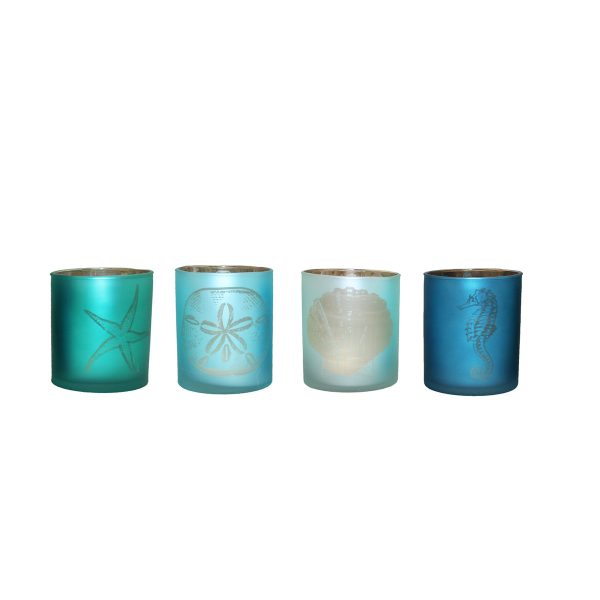 Small Blue Tealight Holder, Asst. of 4 Online Hot Sale