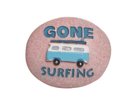 1.75in. Polyresin Pebble Gone Surfing Van Cheap