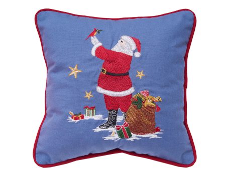 Santa and Cardinal Mini Pillow Cheap