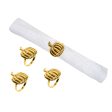 Gold Pumpkin Napkin Ring, Set of 4 on Sale