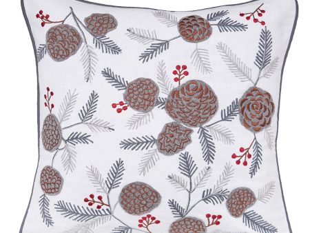 Pinecone & Berries Pillow Online Hot Sale