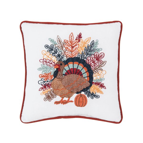 Colorful Harvest Turkey Mini Pillow Fashion