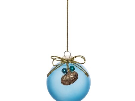 Blue Ball with Fan Shell Charm Ornament Online Hot Sale