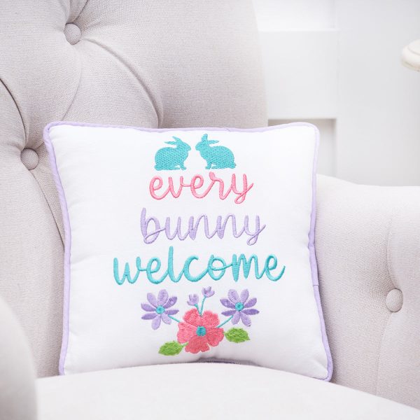 Every Bunny Welcome Mini Pillow Hot on Sale