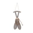 12 in. MDF Double Oar with Rope Ornament For Sale