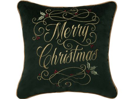 Merry Christmas Swirl Pillow Fashion