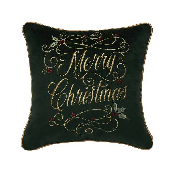 Merry Christmas Swirl Pillow Fashion