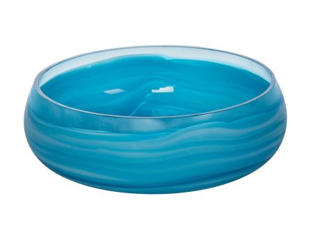 Blue Frosted Glass Bowl Fashion