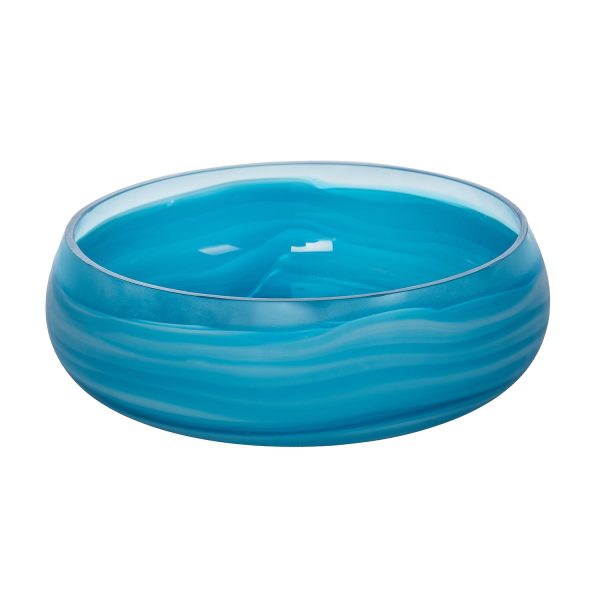 Blue Frosted Glass Bowl Fashion