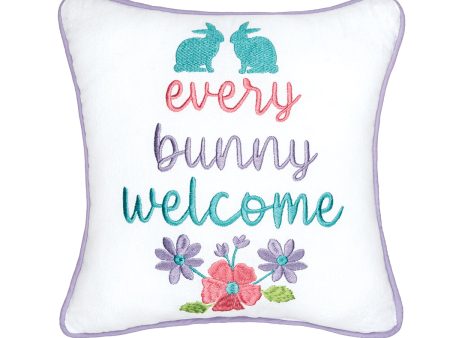 Every Bunny Welcome Mini Pillow Hot on Sale