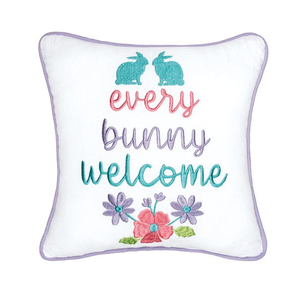 Every Bunny Welcome Mini Pillow Hot on Sale