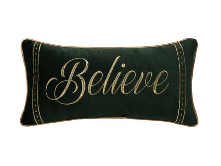 Gold Believe Pillow on Sale