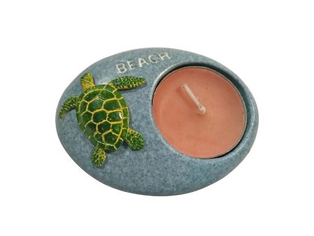 Polyresin Pebble Turtle Tealight Holder Supply