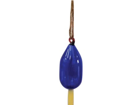 Blue & Yellow Buoy Mini Glass Ornament For Sale