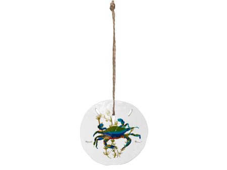 Blue Crab Sand Dollar Ornament For Discount