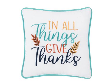 In All Give Thanks Mini Pillow Online now