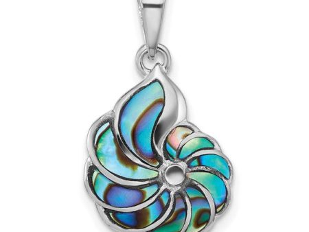 Sterling Silver Abalone Swirl Shell Pendant Hot on Sale